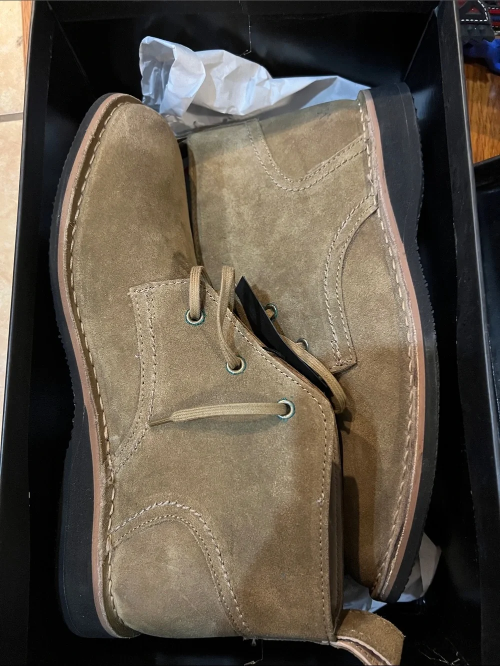 Andrew Marc Tan Suede Chukka Boots